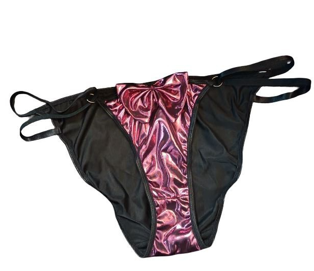 ✨Metallic Pink Panties with Bow Detail Bold Sexy Statement Piece! ✨size 3XL 22