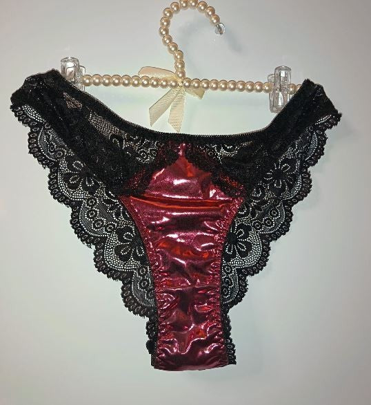 🖤✨ Black Lace & Electric pink Metallic Brazilian Knickers – Size 3XL 22 ✨🖤