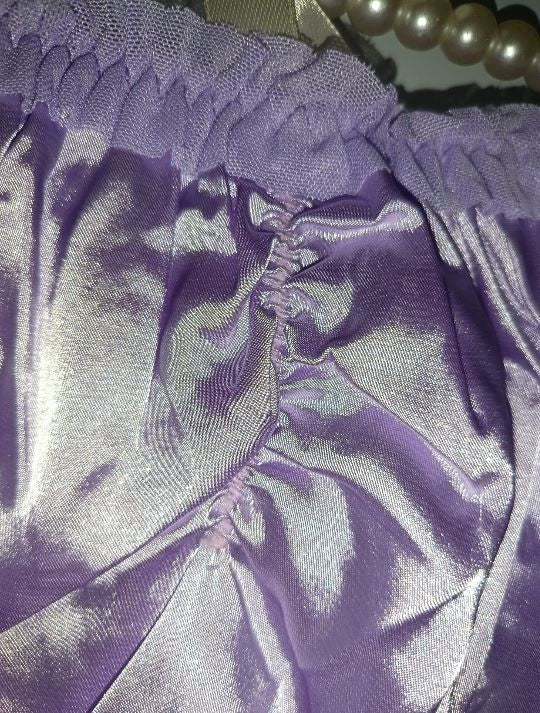 💜✨ Lilac Satin Frill Knickers – Silky Lace Trim Briefs ✨ sissy 💜 size 8 S