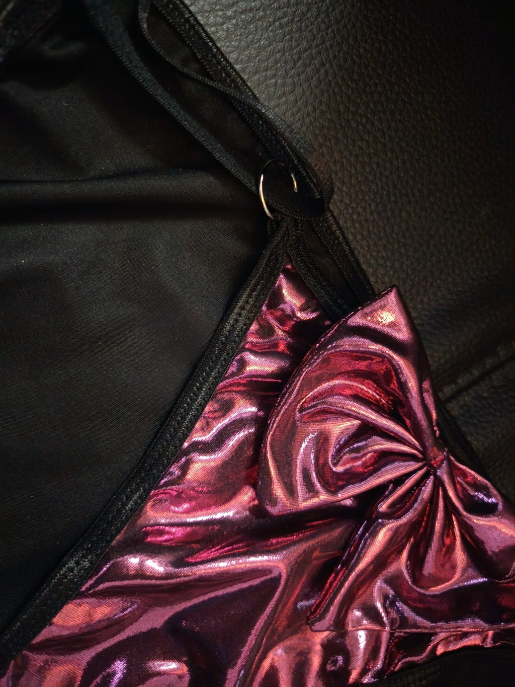 ✨Metallic Pink Panties with Bow Detail Bold Sexy Statement Piece! ✨size 3XL 22