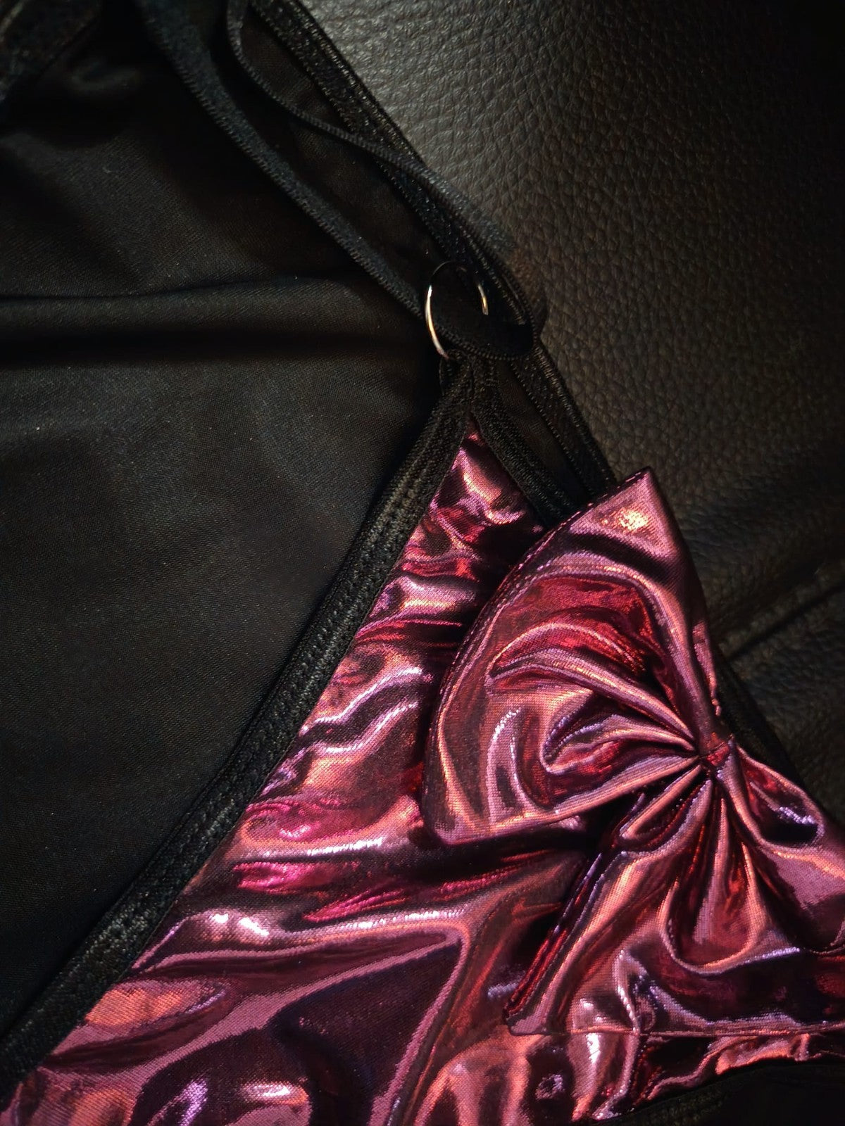 ✨Metallic Pink Panties with Bow Detail Bold Sexy Statement Piece! ✨size 2XL 20