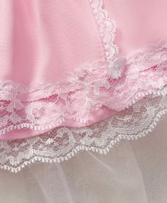 Plus Size 16-18 Sexy pink Maid Lingerie nightie Dress Lace Outfit XL cosplay
