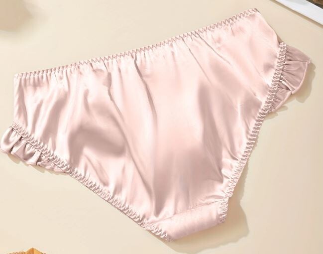 Women’s Ruffle Bikini Briefs Elastic Soft Satin silky Feel Panties S M L XL