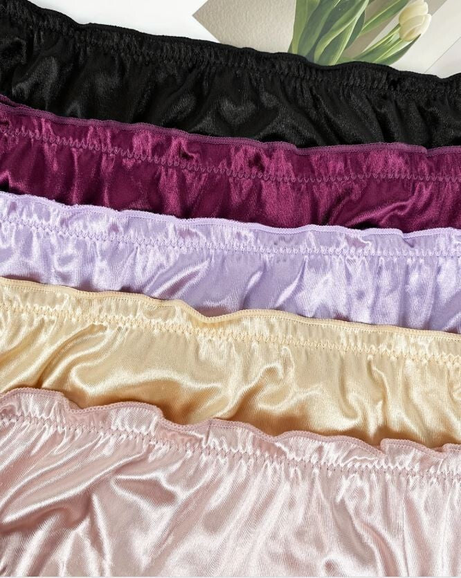 Women Sexy Soft silky knickers satin panties comfy sissy CD TV full bum coverage