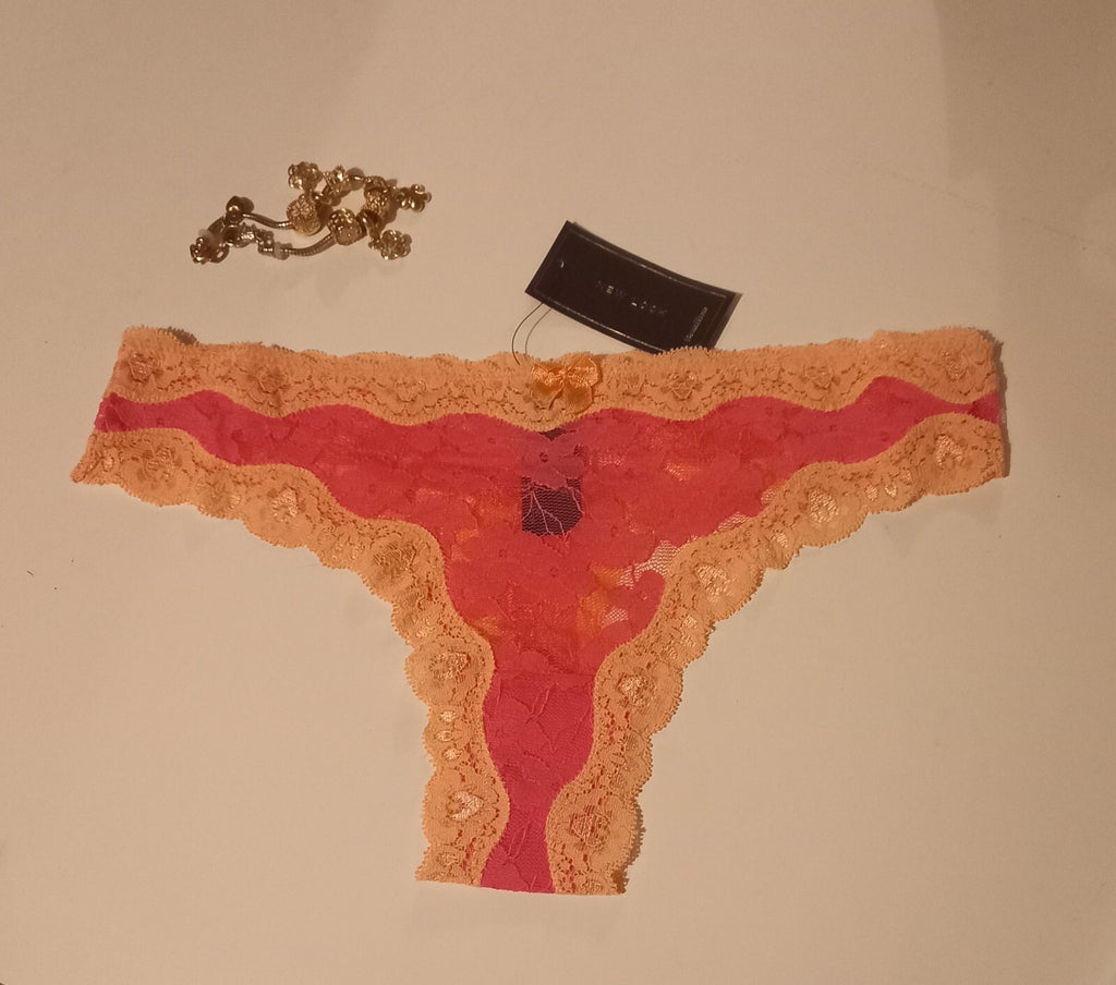 5 pack -New Look Beautiful lace Thong Woman's pink  Beautiful sexy lacey  Thongs