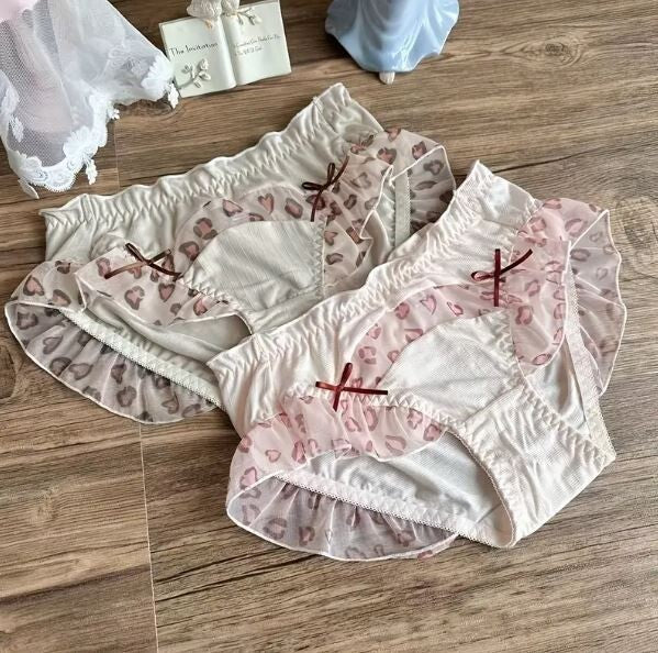 Women's Japanese style hot stunning design knickers animal print panties Sissy