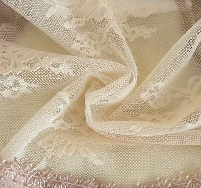 Women's silky feel satin cream panties knickers lace bum trim sissy size 12 (L)