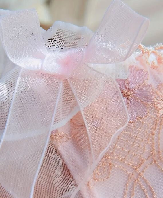 HOT! Japanese soft silky feel satin mesh trim panties embroidered tanga #sissy