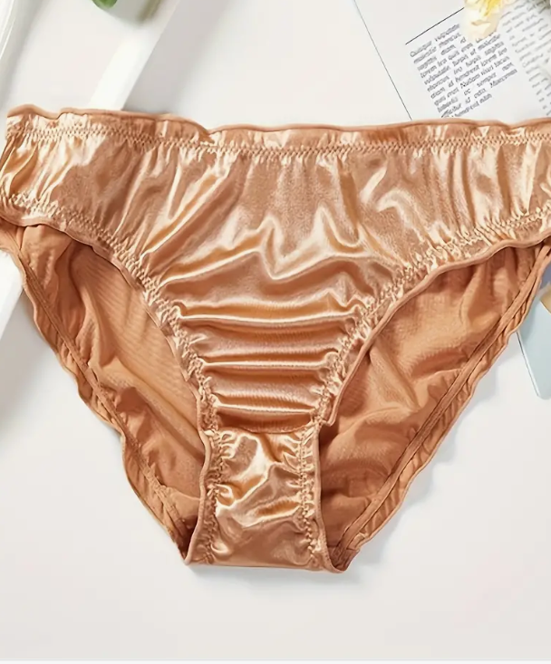 Women Sexy Soft silky knickers satin panties comfy sissy CD TV full bum coverage