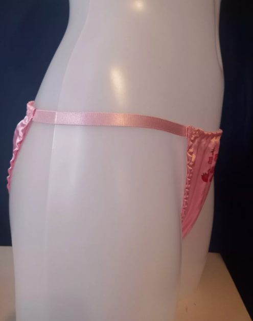 Woman's soft Silky feel Pink Tanga Knickers Panties stunning design sissy CD TV