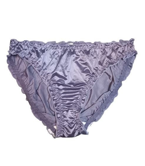 Women's Sexy soft silky feel knickers satin panties with rose design sissy TV CD
