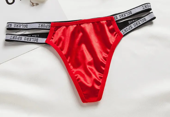 Beautiful silky thongs satin sporty T-back thongs satin sexy underwear