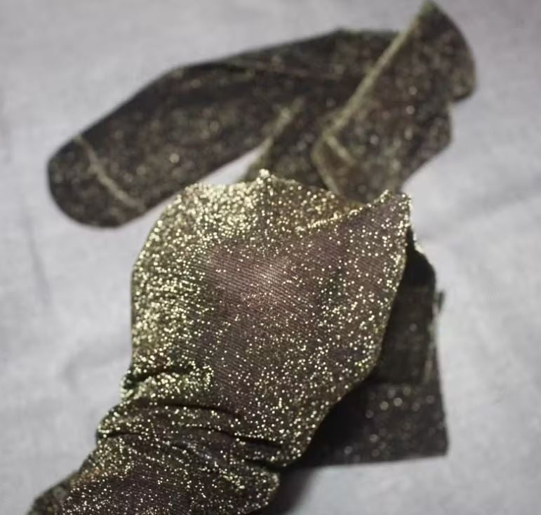 Ultra Shiny Sparkle Golden Glitter tights Party Celebration one size sissy