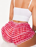 Women lush mesh sexy gingham pattern knickers ruched all around so comfy