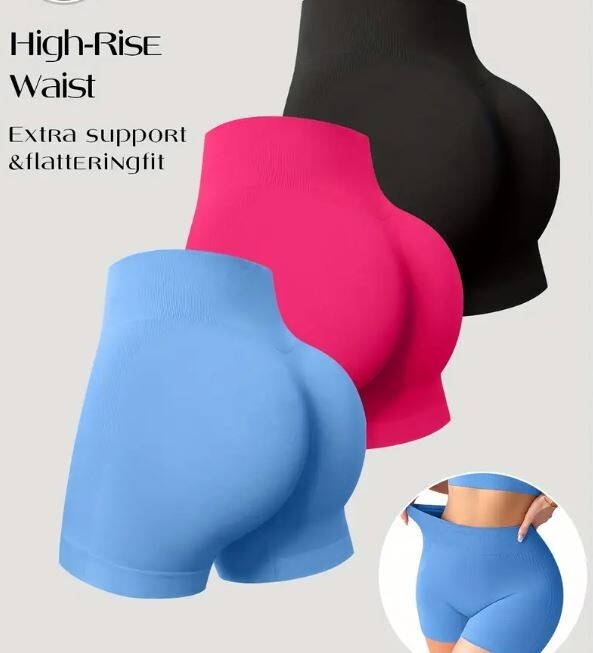 Women's short leggings yoga pants seamless stretchy tummy control butt lift sexy