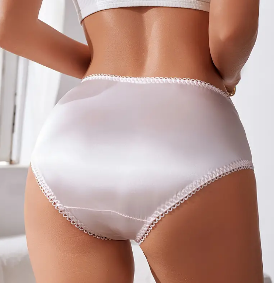 Sexy silky knickers full bum coverage frill detail satin soft panties #sissy