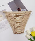 1x Womens gold silky feel satin tanga panties knickers  sissy size 16/18 (XL)