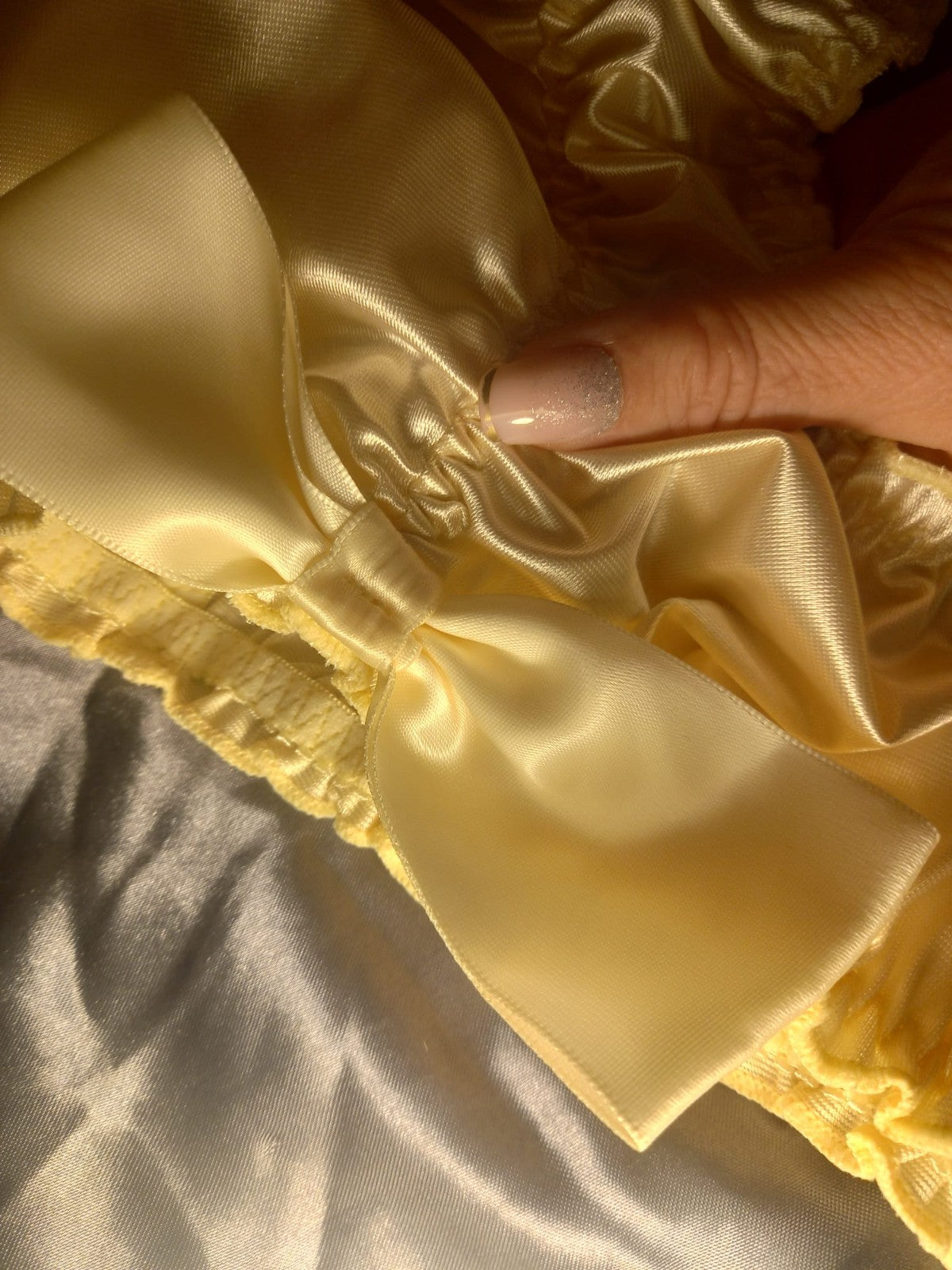 Womens elegant soft silky feel satin panties knickers glossy ruched sissy 3XL