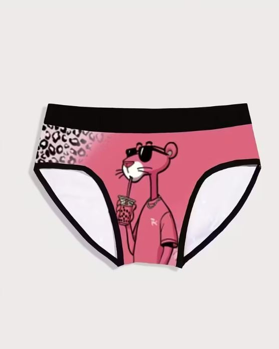 Men soft ice silky feel satin panties pink extra comfy pink panther size L/12-14