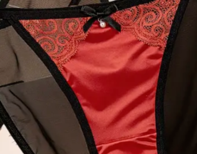 Mesh silky feel knickers pearl decor on front soft panties #sissy #CD #TV #tanga