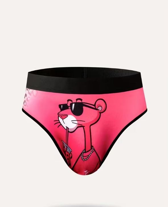 Men's soft ice silky feel satin panties pink extra comfy pink panther size S / 8