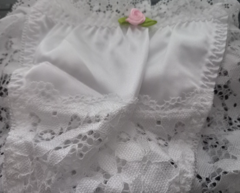 Tanga style soft silky feel lace knickers satin panties sissy bridal CD TV