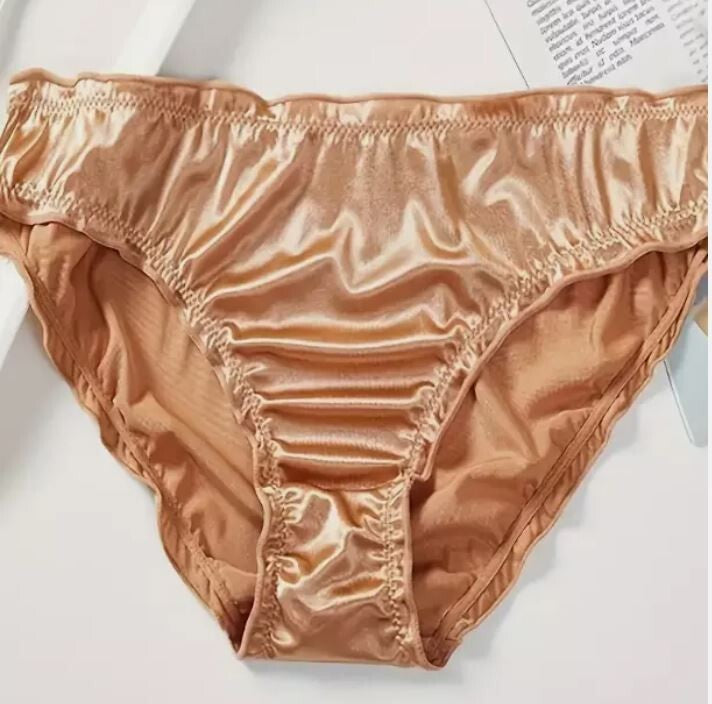 Women Sexy Soft silky knickers satin panties comfy sissy CD TV full bum coverage