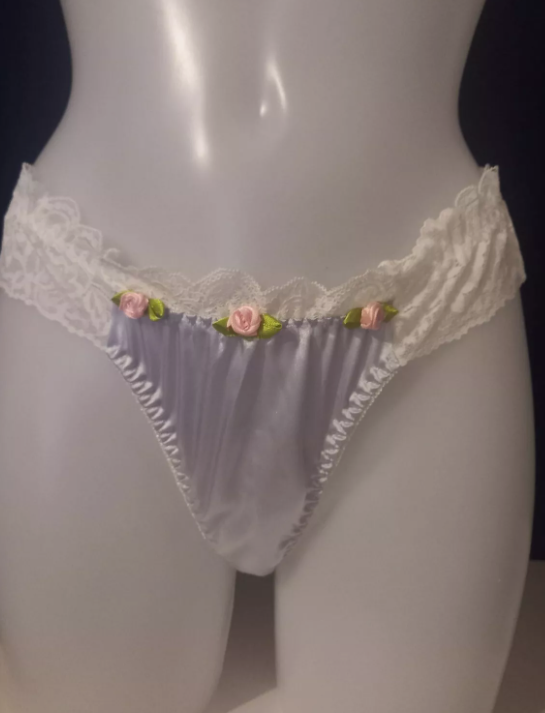 Cute & Romantic Women's Sexy Thong various colours roses detail soft silky feel