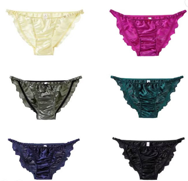 Most gorgeous 100% SILK tanga style knickers soft feel sexy women's panties