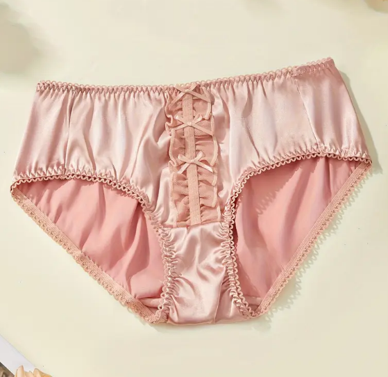 Sexy silky knickers full bum coverage frill detail satin soft panties #sissy