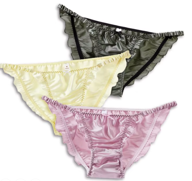 Most gorgeous 100% SILK tanga style knickers soft feel sexy women's panties