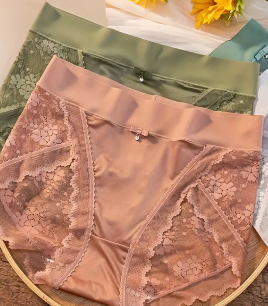 Beautiful silky feel & lacey knickers sexy sissy panties CD TV