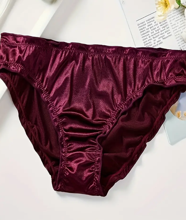 Women Sexy Soft silky knickers satin panties comfy sissy CD TV full bum coverage