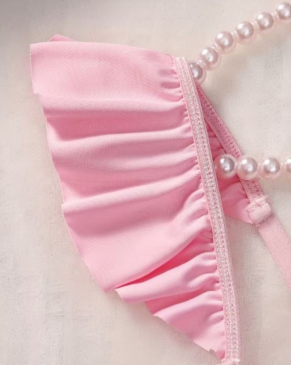 Plus Size 16-18 Sexy pink Maid Lingerie nightie Dress Lace Outfit XL cosplay