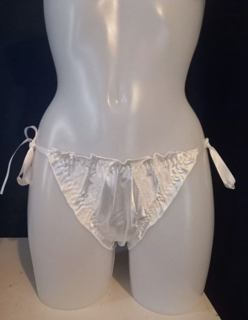 3-pack Women’s Lace Side Tie Knickers Sexy Lingerie Briefs mesh silky feel M 10