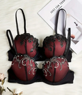 Luxurious Embroidered Bra With Moulded Cups Non-Padded Underwire Support