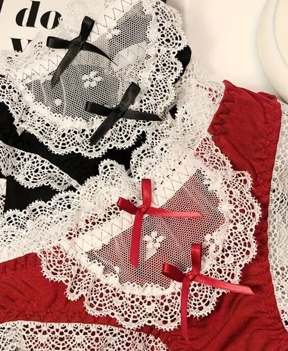 2 pack Women's elegant soft satin and lace trim knickers bow detail sissy CD TV