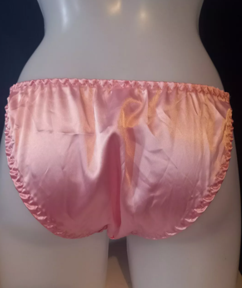 Woman's soft Silky feel Pink Tanga Knickers Panties stunning design sissy CD TV