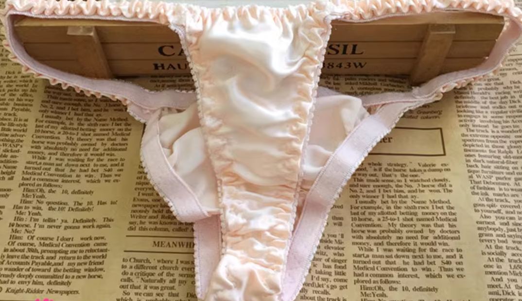 100% mulberry silk fancy & sexy women's thongs various designs one size UK 8-12