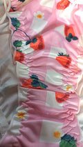 Sexy soft silky feel satin knickers side ties fruity frill trim UK 12-14 / L