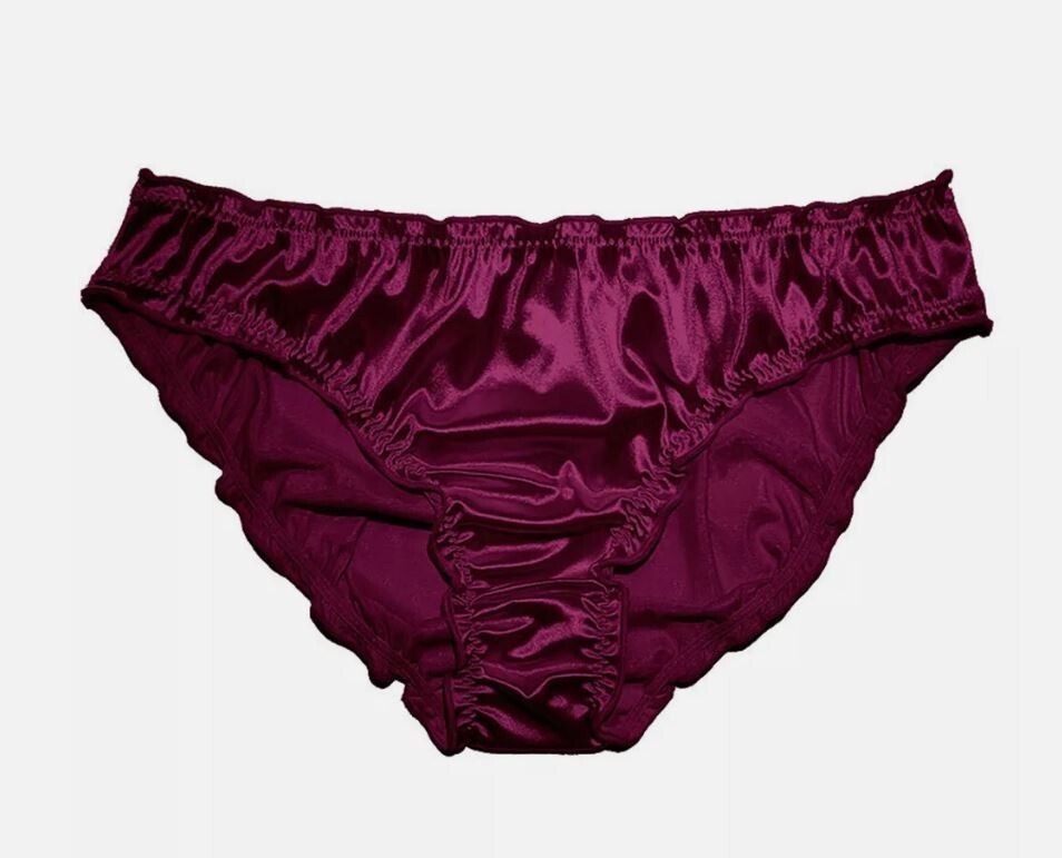 Women Sexy Soft silky knickers satin panties comfy sissy CD TV full bum coverage