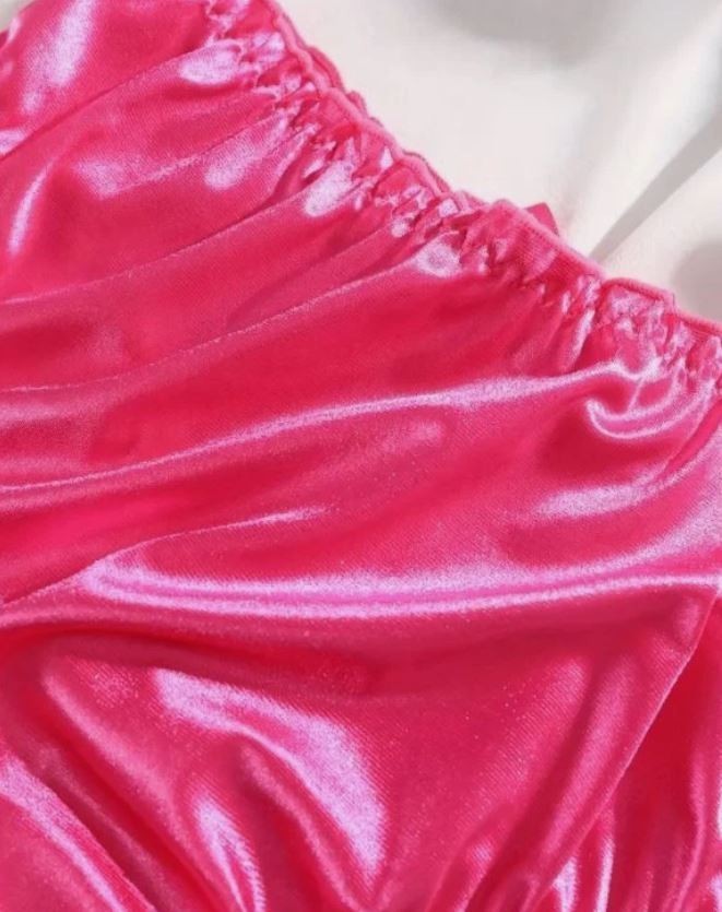 Pink Satin Ruched Knickers Cute Bow Trim Girly Coquette sissy knickers size 10 M