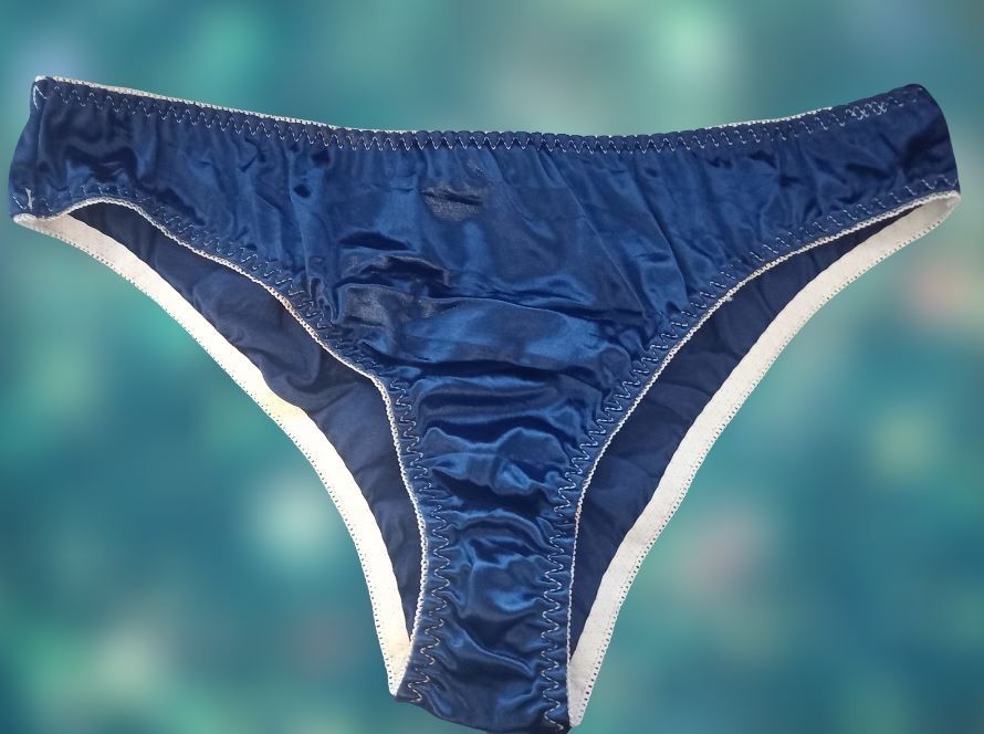 Women's unisex silky feel shiny satin knickers bow decor sissy CD TV