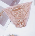 1x Womens pink soft silky feel satin tanga panties knickers  sissy size 8 (S)