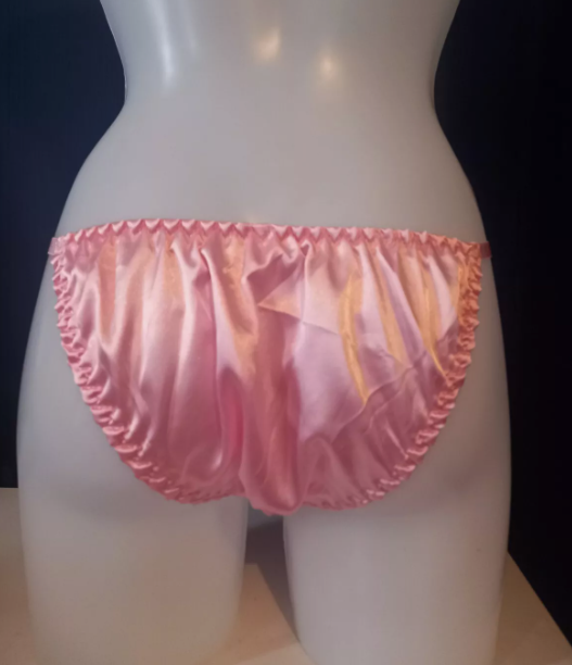 Woman's soft Silky feel Pink Tanga Knickers Panties stunning design sissy CD TV