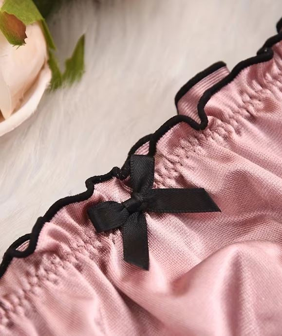 Ladies dusty pink Satin Frilly Knickers Shiny Silky Panties sissy size L 12-14