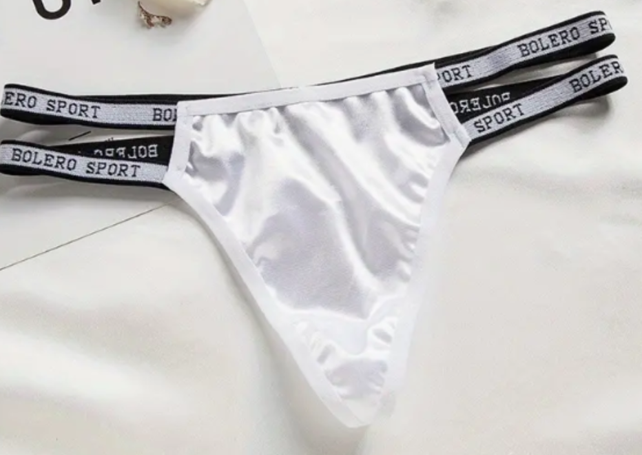 Beautiful silky thongs satin sporty T-back thongs satin sexy underwear