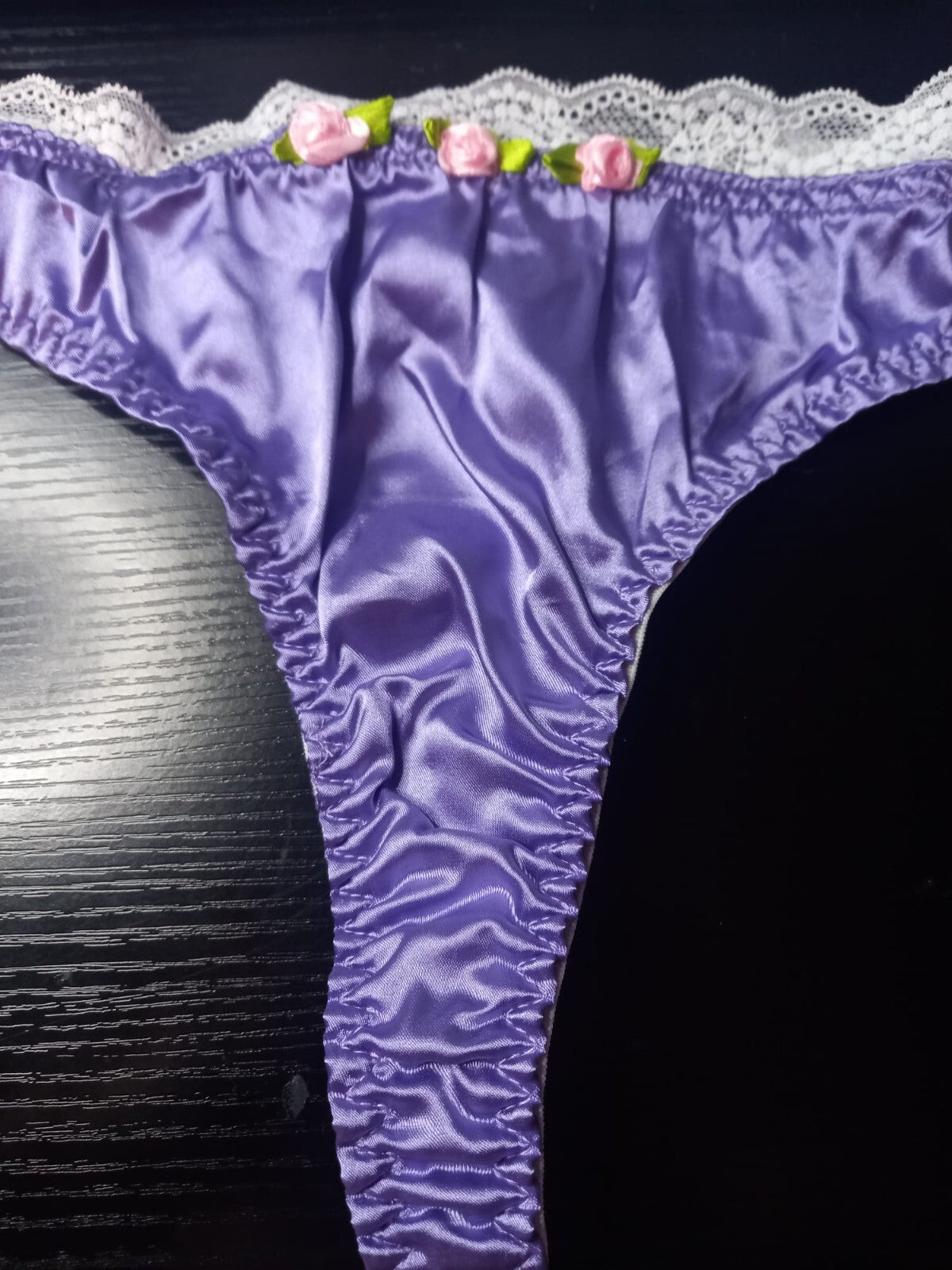Cute & Romantic Women's Sexy Thong various colours roses detail soft silky feel