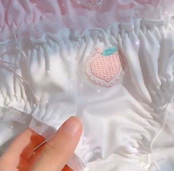 HOT! Japanese style soft silky feel satin lace trim panties embroidered #sissy