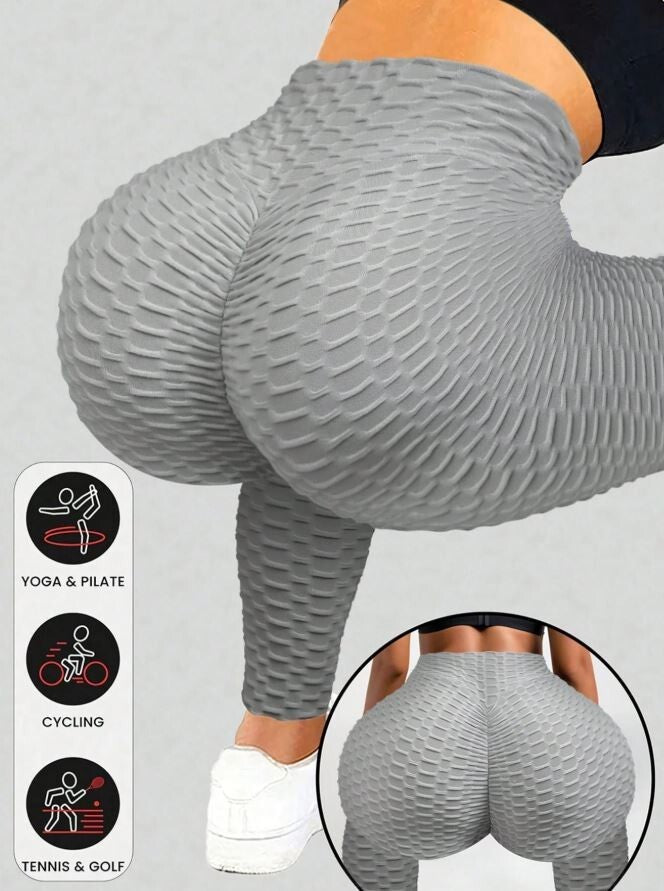 Honeycomb yoga pants leggings  shaping bum scrunchie tummy control ,Top Quality 
